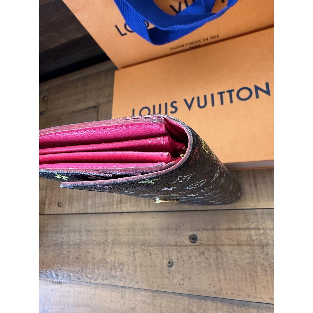 Louis Vuitton Wallet Womens Multicolor Monogram Canvas Long Envelope France Logo - Picture 9 of 16